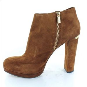 Michael Kors Tan Suede Booties